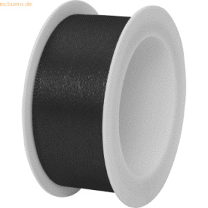 12 x Stewo Geschenkband Satin Spule 25mmx3m schwarz