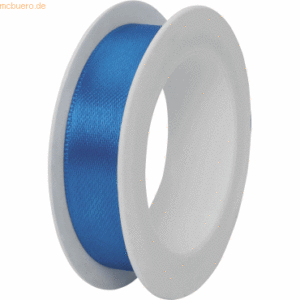 12 x Stewo Geschenkband Satin Spule 15mmx3m blau dunkel