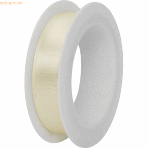 12 x Stewo Geschenkband Satin Spule 15mmx3m beige hell