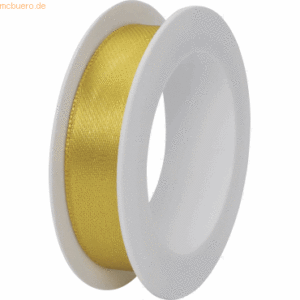 12 x Stewo Geschenkband Satin Spule 15mmx3m gold