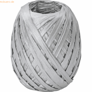 10 x Stewo Geschenkband Raffia Knäul 7mmx30m silber