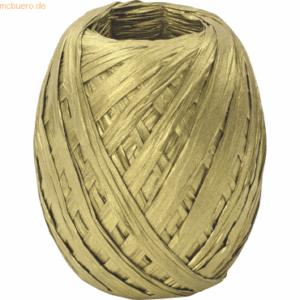 10 x Stewo Geschenkband Raffia Knäul 7mmx30m gold