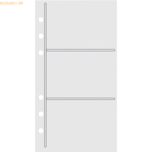 Rido Visitenkarten-Sammeltasche 3 Fächer transparent VE=6 Stück