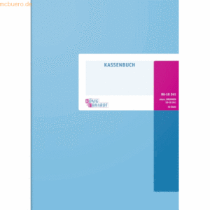 K+E Formularbuch Kassenbuch A4 40 Blatt kariert Karton hellblau