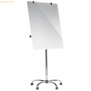 Bi-Office Flipchart Glas 70x100cm magnetisch mobil chrom