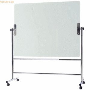 Bi-Office Glastafel 120x90cm drehbar mobil