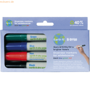 Bi-Office Whiteboardmarker Earth-It 4 Farben sortiert