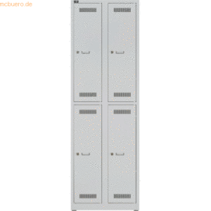 Bisley LIGHT Garderobenschrank Light 2 Abteile a 2 Fächer HxBxT 1850x6