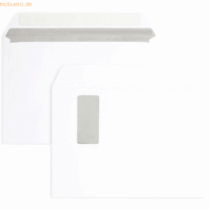 Blanke Briefumschläge C4 120g/qm haftklebend Fenster rechts VE=250 Stü