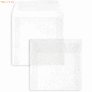 Blanke Briefumschläge Offset transparent 125x125mm 90g/qm HK VE=100 St