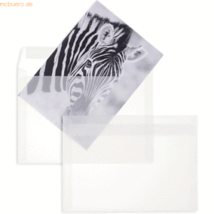 Blanke Briefumschläge Offset C5 100g/qm HK transparent-weiß VE=100 Stü