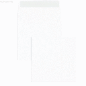 Blanke Briefumschläge 150x150mm 120g/qm haftklebend VE=100 Stück weiß