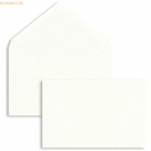 Blanke Briefumschläge 87x132mm 100g/qm gummiert VE=100 Stück weiß