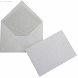 Blanke Briefumschläge 135x192mm 115g/qm gummiert VE=100 Stück weiß