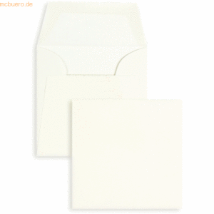 Blanke Briefumschläge 125x125mm 100g/qm gummiert VE=100 Stück weiß