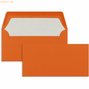 Blanke Briefumschläge DINlang 100g/qm gummiert VE=100 Stück orange