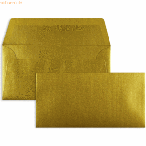 Blanke Briefumschläge DINlang 100g/qm gummiert VE=100 Stück gold