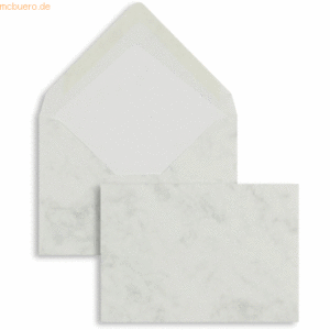 Blanke Briefumschläge C6 100g/qm gummiert VE=100 Stück grau marmora