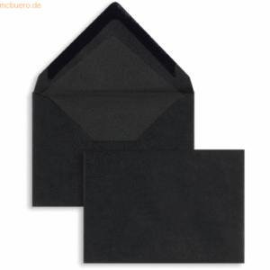 Blanke Briefumschläge C6 100g/qm gummiert VE=100 Stück schwarz