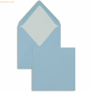 Blanke Briefumschläge 164x164mm 100g/qm gummiert VE=100 Stück aqua