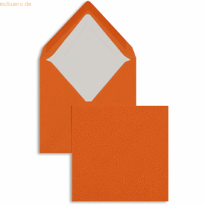 Blanke Briefumschläge 164x164mm 100g/qm gummiert VE=100 Stück orange