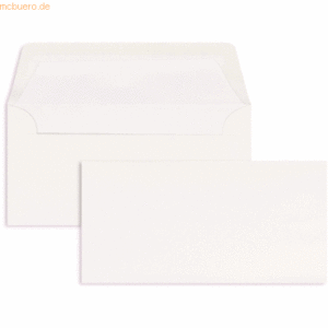 Blanke Briefumschläge DINlang 100g/qm gummiert VE=100 Stück weiß