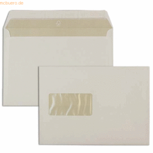 Blanke Briefumschläge C5 120g/qm HK Fenster VE=500 Stück gelblichweiß