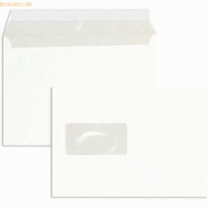 Blanke Briefumschläge Munken Polar C5 120g/qm haftklebend Fenster VE=5
