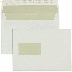 Blanke Briefumschläge C5 120g/qm haftklebend Fenster VE=250 Stück crem