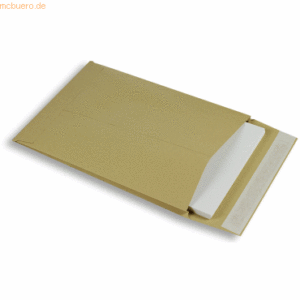 Blanke Faltentaschen 250x353x20mm B4 130g/qm haftklebend VE=250 St. br