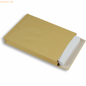 Blanke Faltentaschen 250x353x50mm B4 150g/qm haftklebend VE=250 St. br