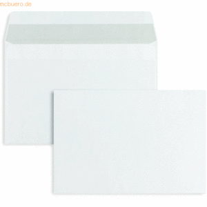 Blanke Briefumschläge 105x155mm 70g/qm gummiert VE=1000 Stück weiß