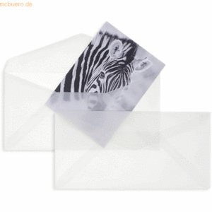 Blanke Briefumschläge Offset transparent DINlang 90g/qm NK VE=100 Stüc