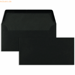 Blanke Briefumschläge DINlang 100g/qm gummiert VE=100 Stück schwarz