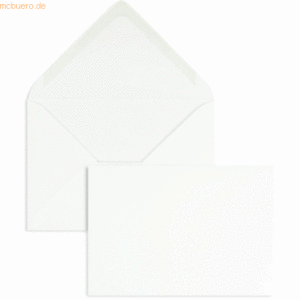 Blanke Briefumschläge 110x156mm 120g/qm gummiert VE=100 Stück weiß