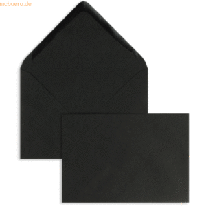 Blanke Briefumschläge 110x156mm 120g/qm gummiert VE=100 Stück schwarz