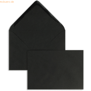 Blanke Briefumschläge 120x180mm 120g/qm gummiert VE=100 Stück schwarz