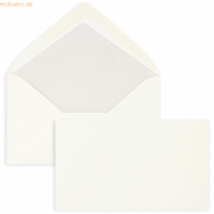 Blanke Briefumschläge 120x205mm 110g/qm gummiert VE=100 Stück weiß