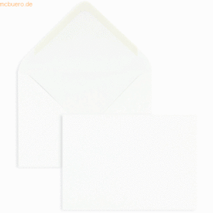 Blanke Briefumschläge 120x178mm 100g/qm gummiert VE=500 Stück weiß