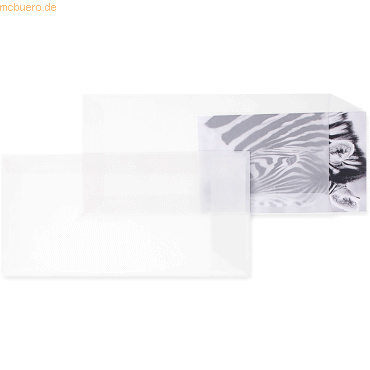 Blanke Versandtaschen Offset transparent DINlang 90g/qm HK VE=100 St.