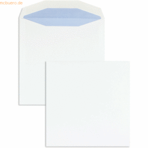 Blanke Kuvertierhüllen 220x220mm 100g/qm gummiert VE=100 Stück weiß