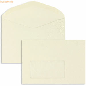 Blanke Kuvertierhüllen C6 75g/qm gummiert Fenster VE=1000 Stück grau