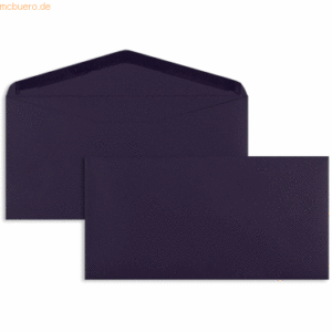 Blanke Briefumschläge DINlang 135g/qm gummiert VE=100 Stück royal purp