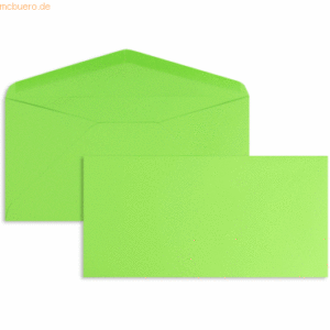 Blanke Briefumschläge DINlang 120g/qm gummiert VE=100 Stück grüner apf