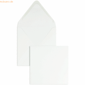 Blanke Briefumschläge 120x120mm 120g/qm gummiert VE=100 Stück weiß