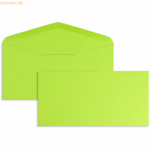 Blanke Briefumschläge DINlang 120g/qm gummiert VE=100 Stück lindgrün