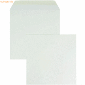 Blanke Briefumschläge 170x170mm 120g/qm gummiert VE=100 Stück weiß