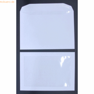 Blanke Werbefensterhüllen C4 120g/qm gummiert Sonderfenster VE=250 Stü