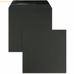Blanke Briefumschläge 170x170mm 120g/qm gummiert VE=100 Stück schwarz