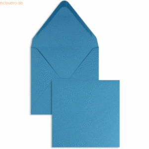 Blanke Briefumschläge 140x140mm 120g/qm gummiert VE=100 Stück azurblau